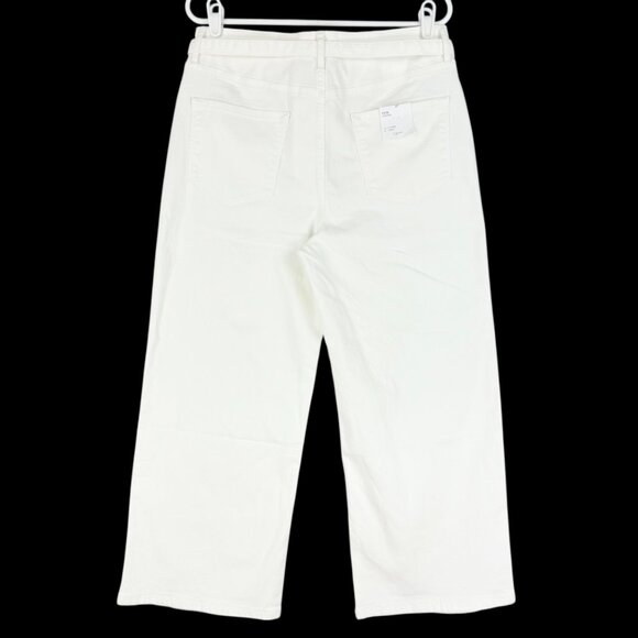 Vigoss Women's Stretch High Rise Straight Leg Belted Ivory Jeans Size 13/31 NWT - Picture 2 of 12